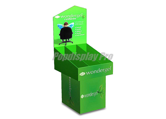 Decorative Cardboard Dump Bins , Chair Cushion Green Custom Pos Displays